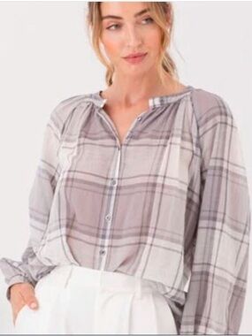 sundays Runa Plaid Button Down Shirt